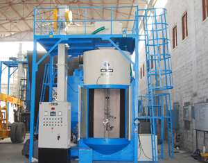 INDEXING HANGER AIRLESS BLASTING MACHINE