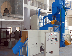 AIRLESS SHOT PEENING MACHINE FOR SPRINGS